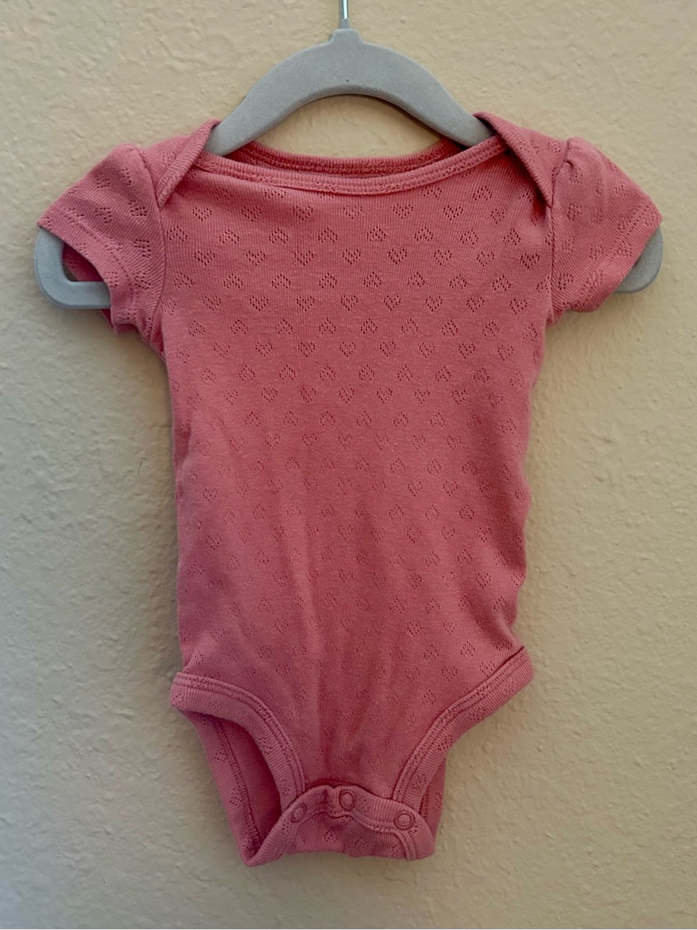 Carter's Pink Short-Sleeve Knit One-Piece Bodysuit